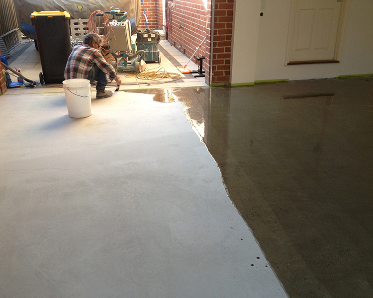 Epoxy primer high solids concrete garage floor