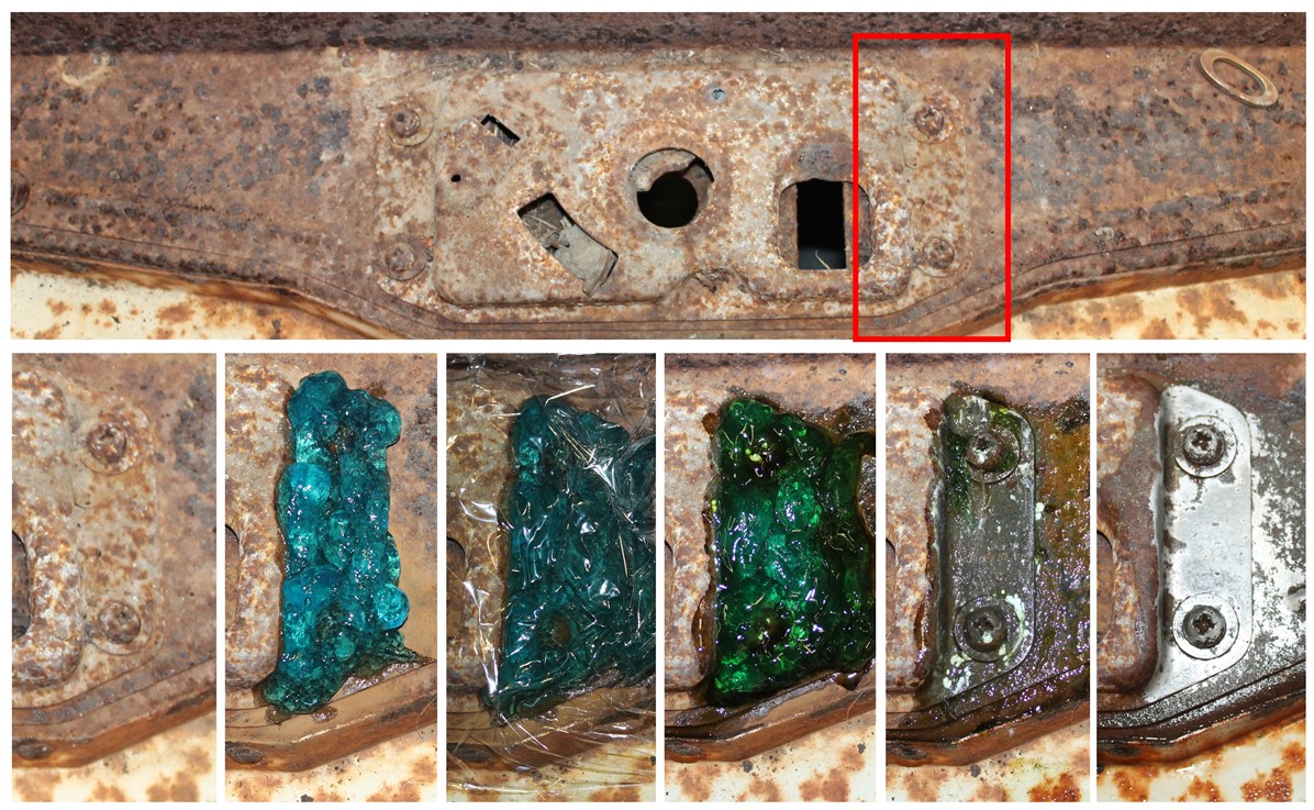 Rusted solutions gel in stages