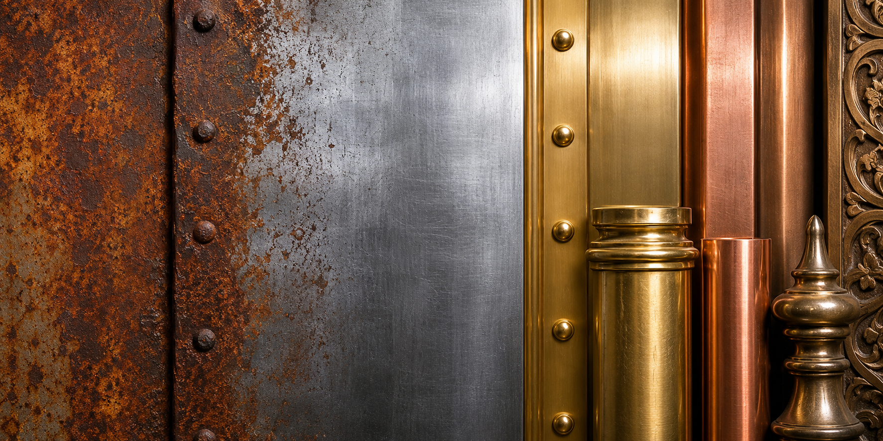 Rust removal and protective coatings for steel, brass, copper and bronze